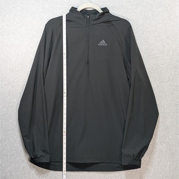 Adidas Men’s M Black Lightweight Windbreaker Jacket Athletic Running Sport - Picture 9 of 14